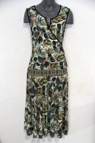 BC zajímavé letní dlouhé šaty s exotickým vzorem XL