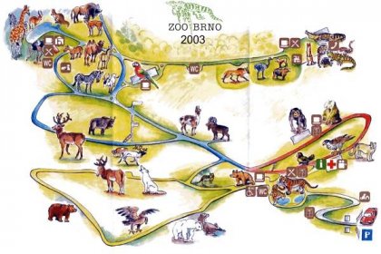 Map of Zoo Brno - 2003