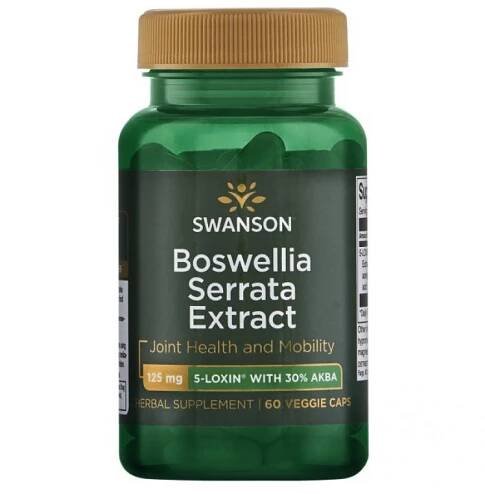 Swanson Boswellia Serrata Extract (Kadidlovník pilovitý extrakt), 125 mg, 60 rostlinných kapslí