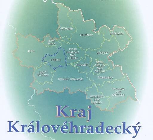Mapa Královéhradeckého kraje — kliknutím zvětšit