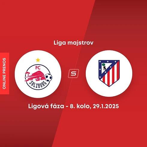 ONLINE: FC Red Bull Salzburg - Atlético Madrid dnes, Liga majstrov LIVE (8. kolo)