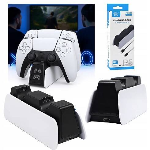 Rychlá nabíječka PADŮ PS5 PRO DVA pady LED DIODY Pohodlná Odolná Silná