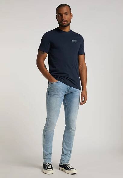 Pánské tričko MUSTANG modré | EXE JEANS | Specialisté na džíny Mustang, Cross, Mavi a další