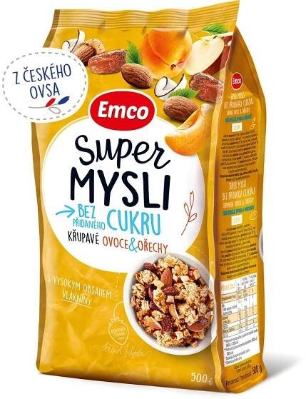 Emco Super mysli bez přidaného cukru ovoce & ořechy 500g