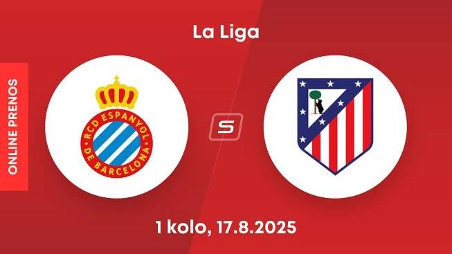 Espanyol Barcelona - Atlético Madrid: ONLINE prenos z 1. kola La Ligy.