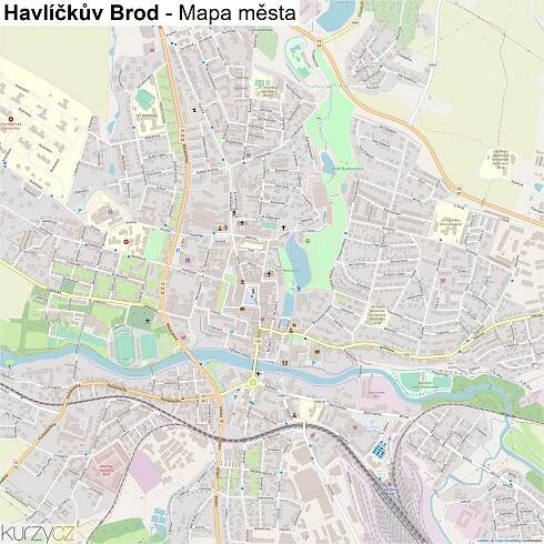 Havlíčkův Brod - mapy | Kurzy.cz