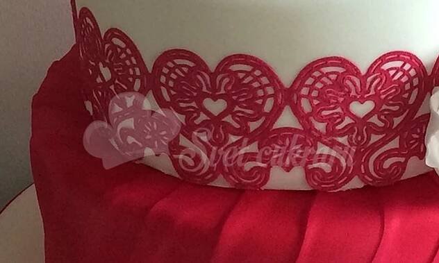 Jedlá krajka Smart Lace Red - červená hotová hmota 160 g
