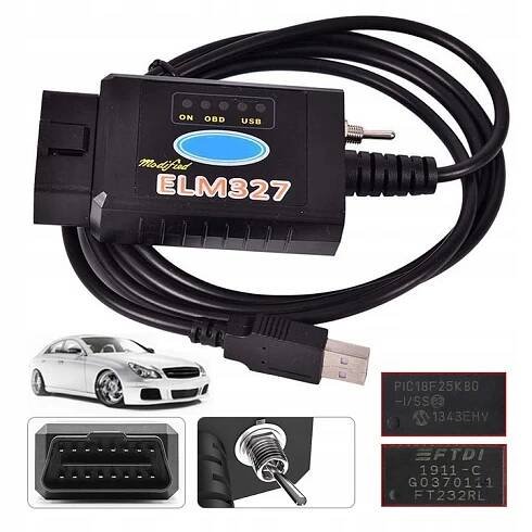 FORScan DIAGNOSTICKÝ ROZHRANÍ FORD OBD USB ELM327 FTDI čip PIC18F25K80