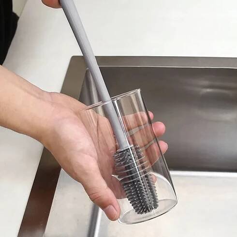 SILIKONOVÝ KARTÁČ NA MYTÍ SKLENIC LAHVÍ TERMOSEK, KARTÁČEK Váha výrobku včetně jednotkového obalu 0.1 kg