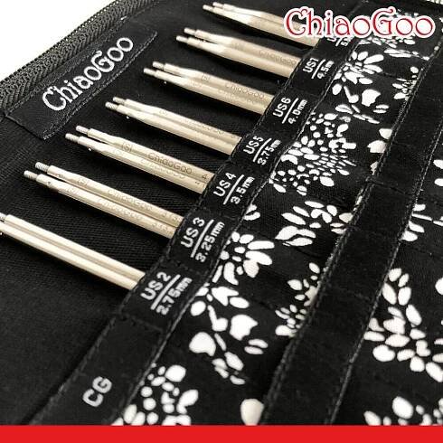 ChiaoGoo Set vyměnitelných jehlic Twist RED Lace Complete 10Cm
