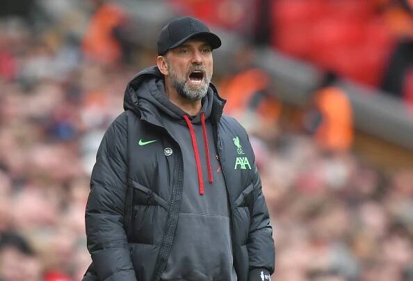 Jurgen Klopp, Liverpool manager, at a Premier League match.