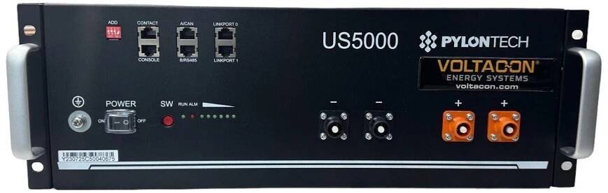 Pylontech US5000 Lithium Ion Battery 4.8kWh 48V 100Ah - VoltaconSolar