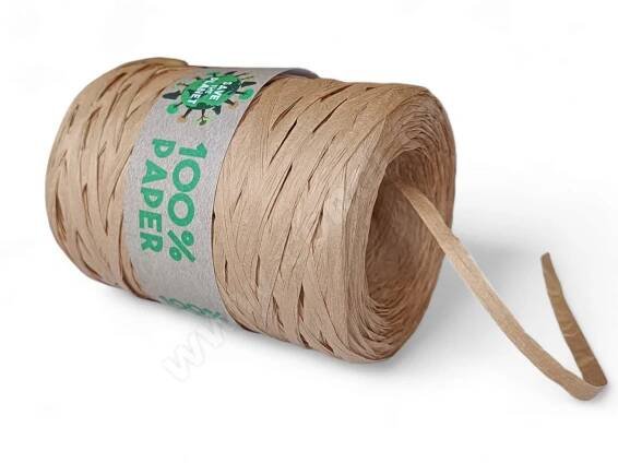 Stuha rafie 100% papírová 68295 5mm x 200m - 32 tmavě přírodní