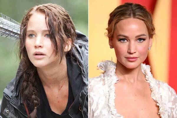 Jennifer Lawrence in 'The Hunger Games'; Jennifer Lawrence
