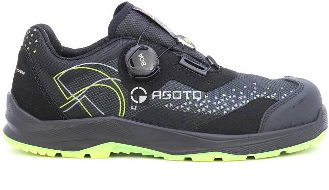 detail SIXTON Neon BOA S1P ESD černá pánská pracovní obuv