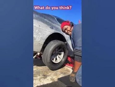Is putting a tire on yourself really this easy? #tirechange #trending