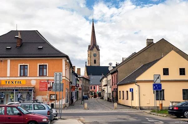 Věž kostela  sv. Tomáše z Canterbury Mohelnice