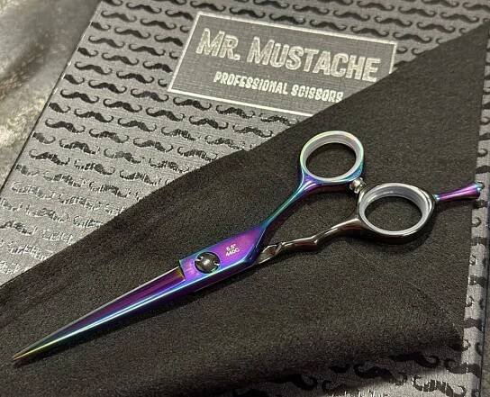 Kadeřnické nůžky MR. MUSTACHE Gasolina III 440c 5,5"
