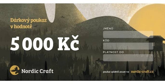 Dárková krabička Nordic Craft Dárkový poukaz 5 000,- "Myslivost"