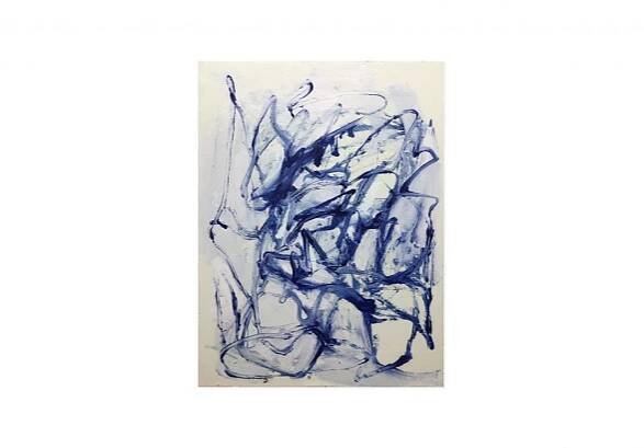 Todd Hunter, Horse Underwater (II), 2021, Oil & Acrylic on Unstretched Canvas, 60 x 45 cm