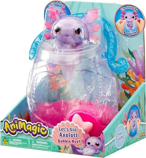 Animagic Let's Glo Axolotl Bubble Reef