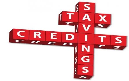Daňové úspory a kredity — Stock obrázek
