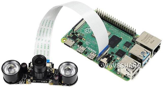 Night Vision Camera for Raspberry Pi - IR-CUT 5MP (Version F) by Waveshare - The Pi Hut