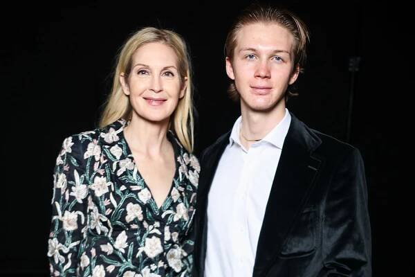 Kelly Rutherford and Hermes Gustaf Daniel Giersch attend the Rahul Mishra Haute Couture Spring-Summer 2025 show as part of Paris Fashion Week on January 27, 2025 in Paris, France. 