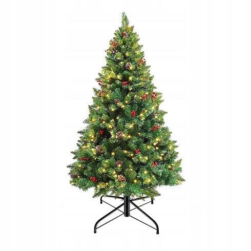 Umělý vánoční stromek se 100 LED, teplá bílá, 120 cm