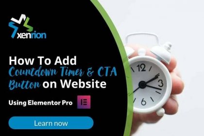 How To Add Countdown Timer & CTA Using Elementor Pro - XENRION
