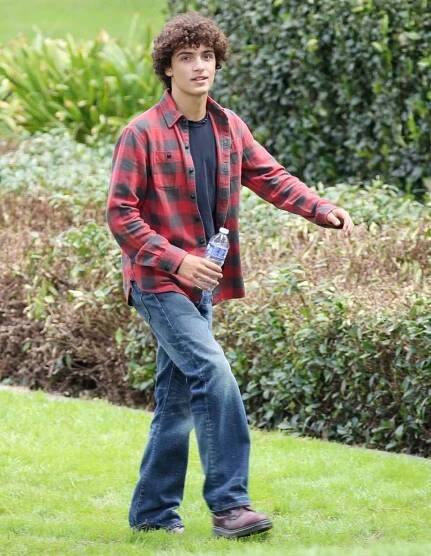 Levi McConaughey is spotted for the first time as an actor alongside father Matthew McConaughey on the set of Way of the Warrior Kid in Los Angeles. Matthew was on the sidelines with McG during scenes of the new Chris Pratt movie.