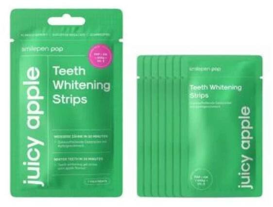 Smilepen Pop Juicy Apple Whitening Strips sada bělicích pásek na zuby 7 x 2 ks