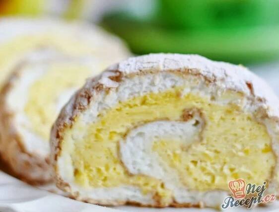there is a roll that has been cut in half