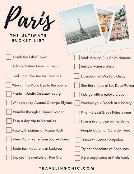 The Ultimate Paris Bucket List - Traveling Chic