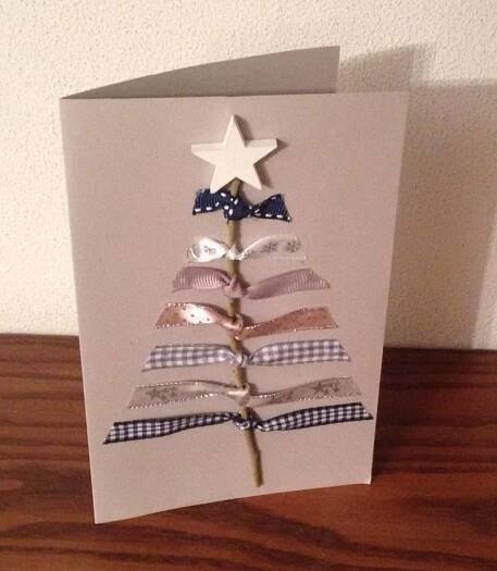 DIY Ribbon Christmas Tree Card