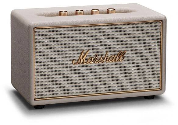 Krémově bílý reproduktor s Bluetooth připojením Marshall Acton Multi-room