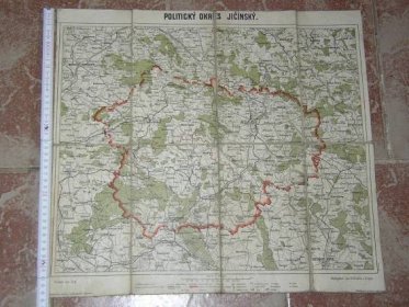 stará mapa - politický okres Jičín