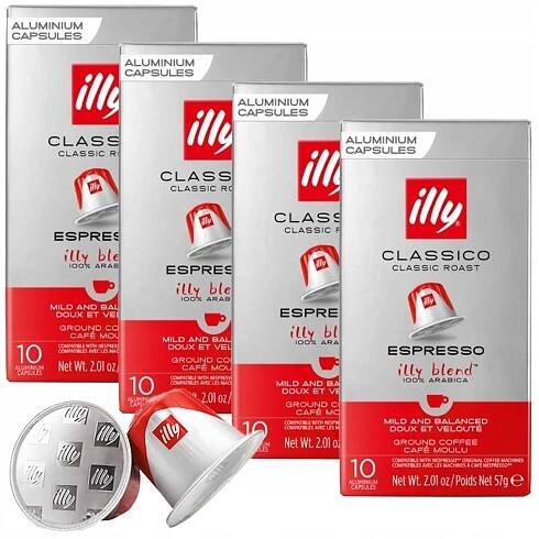 KAPSLE NESPRESSO ILLY CLASSICO 100% ARABICA 4x10 KUSŮ DO KÁVOVARU