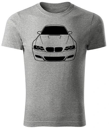 bmw m3 e46 panske tricko 180 g m2 tmavosiva