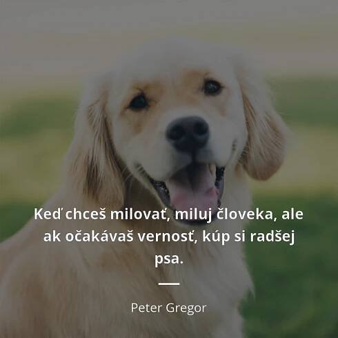 Keď chceš milovať, miluj človeka, ale ak očakávaš vernosť,...