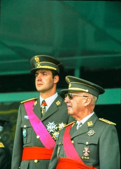 Juan Carlos I Spain with Franco