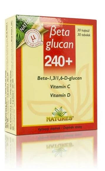 Natures Beta glucan 240+ 30 kapslí