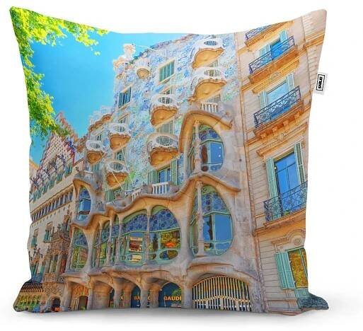 Sablio Polštář Barcelona Gaudi Casa Batllo 2 - 40x40 cm, 40×40 cm