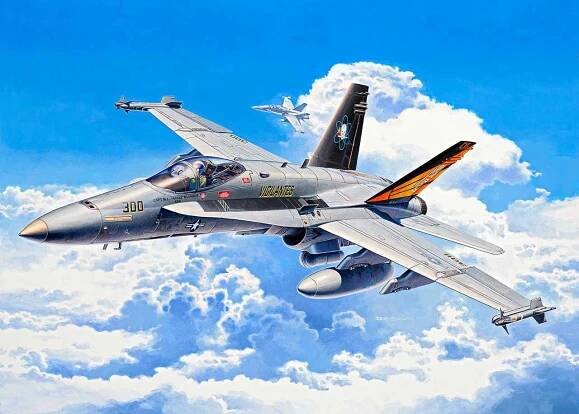 Revell Plastikový model letadla F/A-18C Hornet | Plastikové modely