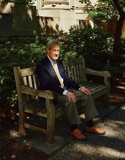 Robert Clark in front of Langdell