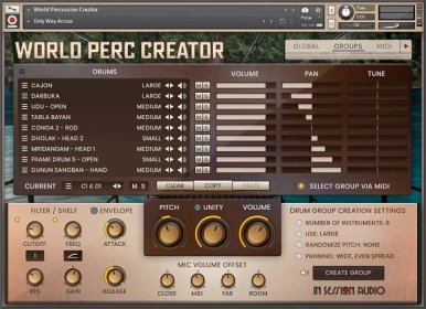 World Percussion Creator - Ethnic Drum Sample Library for Kontakt Player - Drum Group Page