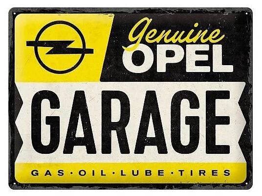 Retro cedule - Opel Garage 30x40cm