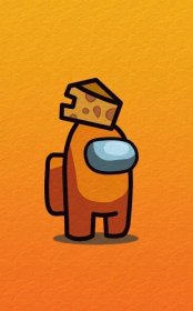 
Character with cheese on the head



