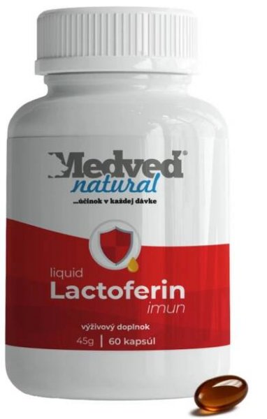 Medveď natural Lactoferin imun liquid 60 kapslí