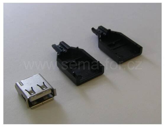 konektor USB A female na kabel